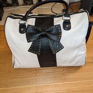 Betsy Johnson Weekender Tote with Bow